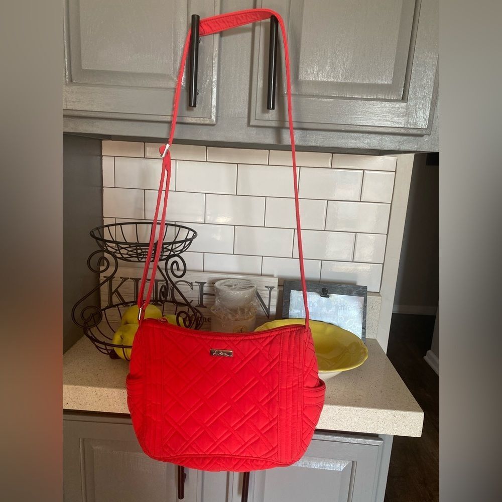 Vera Bradley Red Quilted Crossbody Shoulder Bag
